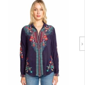 Johnny Was embroidered blouse
